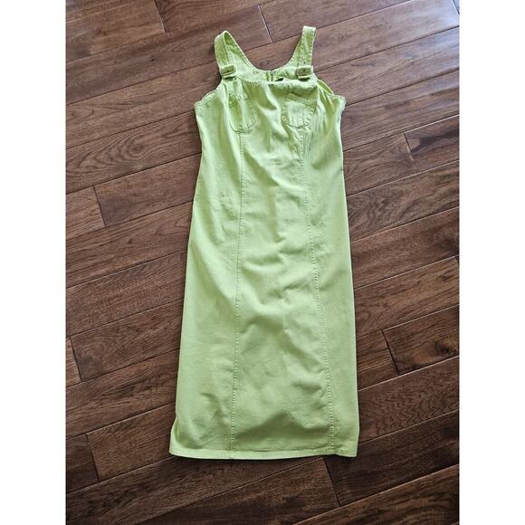 Dare To Dress Vintage Lime Green Shift Dress Size 9 Y2K Made in USA - Picture 8 of 15